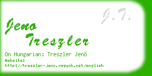 jeno treszler business card